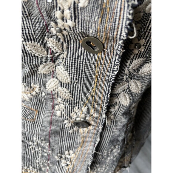 Embroidered Brown Blazer - Picture 3 of 13